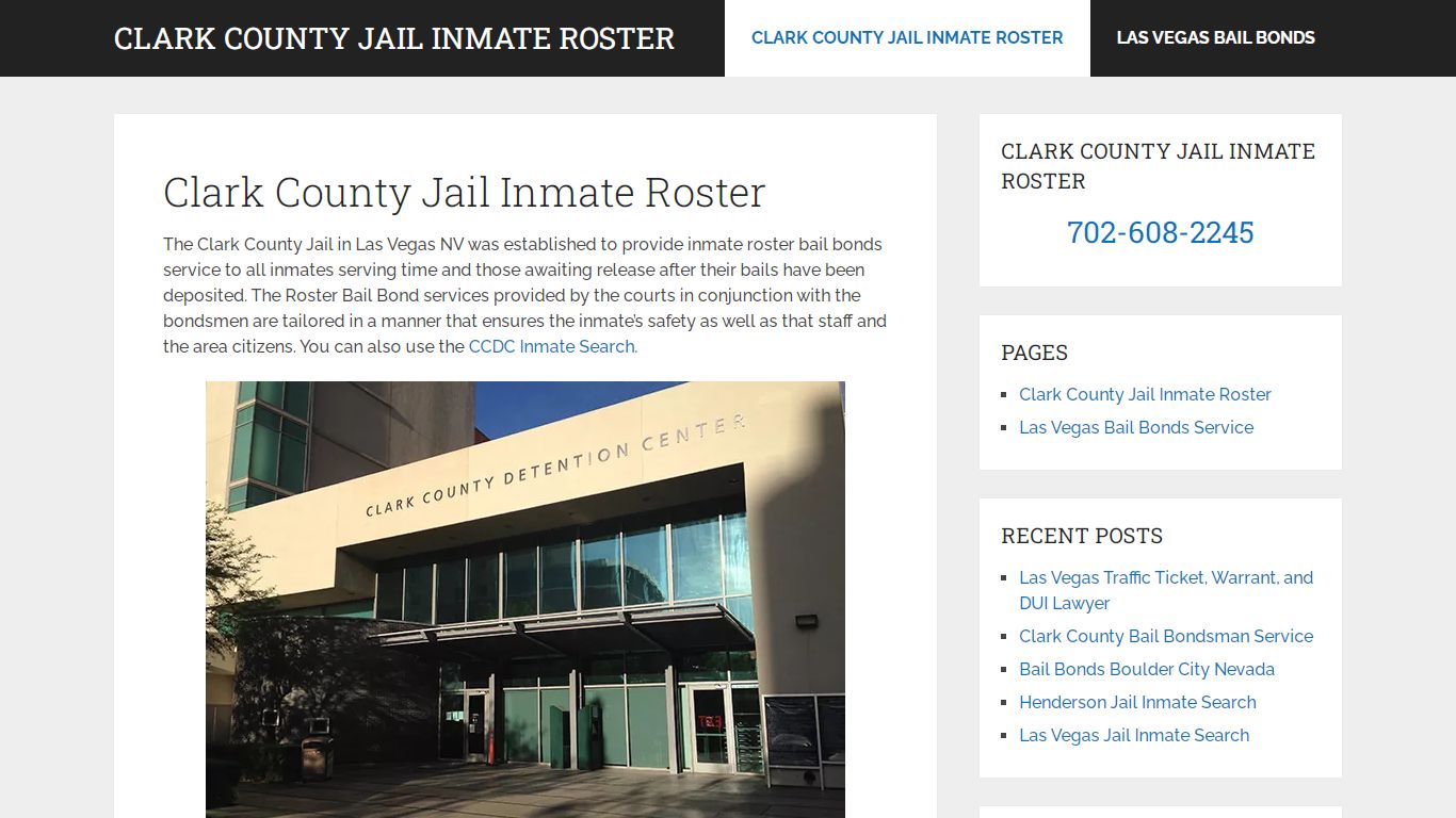 Clark County Jail Inmate Roster